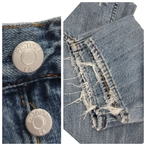 Pistola Charlie High Rise Straight Leg Ankle Length Button Fly Denim Wom… - Picture 12 of 16